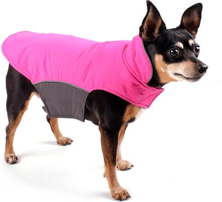 Show full view: The Worthy Dog Apex Jacket Dog Coat, Fuchsia, 18-in slide 2 of 2