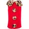 Show in main carousel: The Worthy Dog Leopard Collar Cardigan Dog Sweater, Red, XX-Large slide 1 of 3
