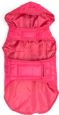 Show full view: The Worthy Dog Packable Puffer Jacket Dog Coat, Pink, Large slide 4 of 5