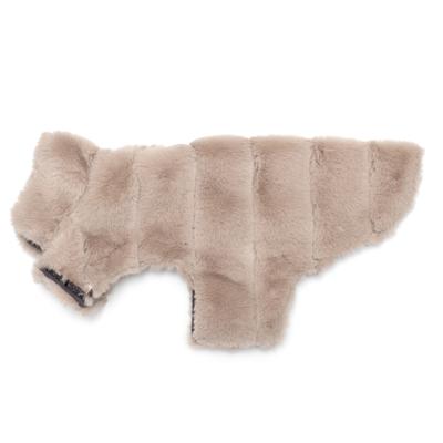 Show full view: The Worthy Dog Faux Fur Dog Coat, Beige, Small slide 3 of 3