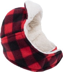 The Worthy Dog Fleece Aviator Dog Hat, Red, Medium