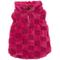 Show in main carousel: The Worthy Dog Faux Fur Check 1/2 Zip Pullover Dog Coat, Pink, XX-Large slide 1 of 3