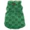 Show in main carousel: The Worthy Dog Faux Fur Check 1/2 Zip Pullover Dog Coat, Green, XX-Large slide 1 of 3