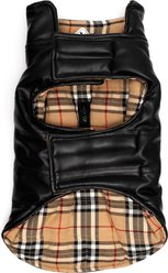 The Worthy Dog Faux Leather Reversible Dog Jacket, Black, Small slide 2 of 4