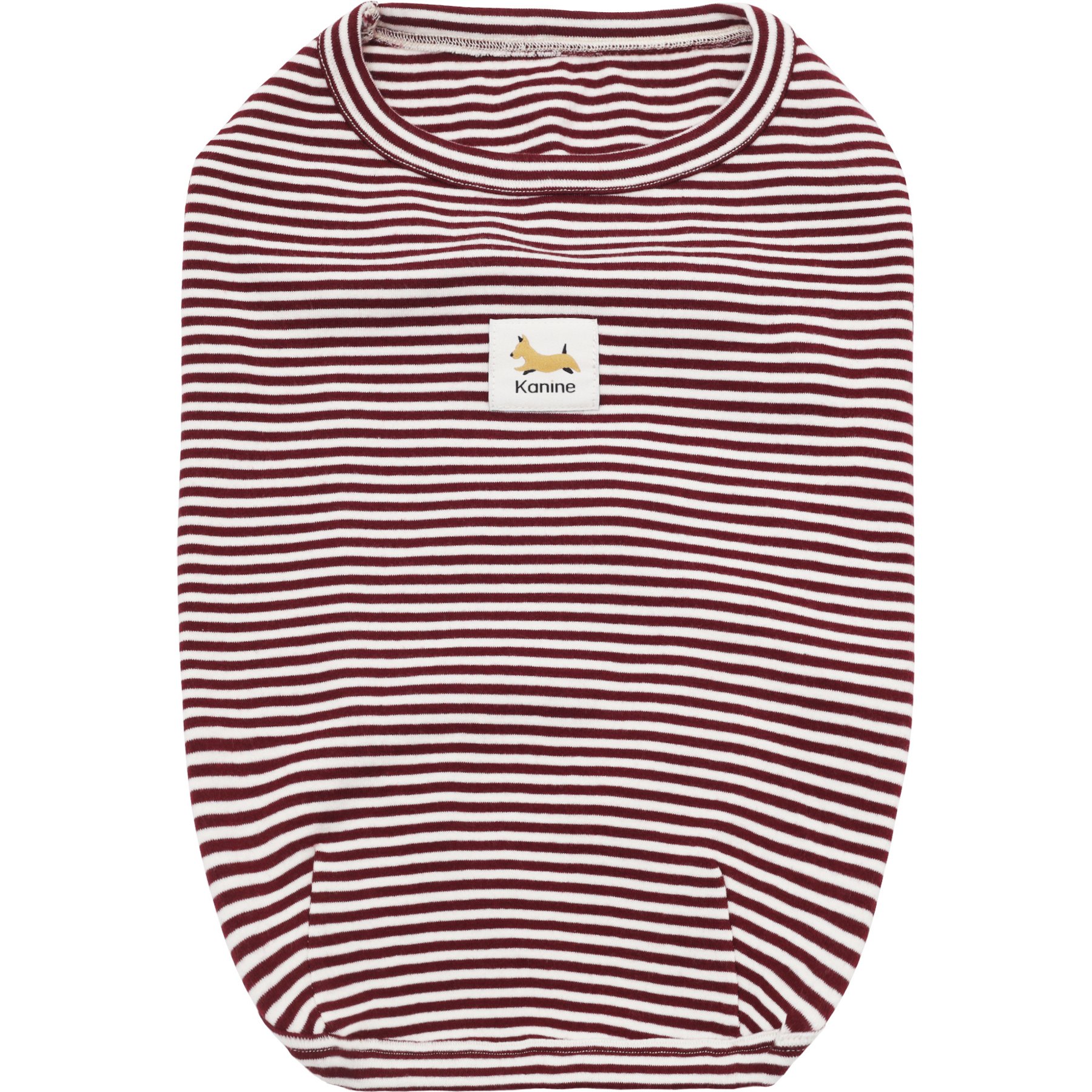 Kanine Stripe Dog T-Shirt, Zinfandel Burgundy, XX-Small