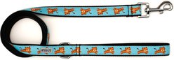 The Worthy Dog Tigers Dog Lead, Blue, Large: 5-ft long, 1-in wide slide 2 of 3