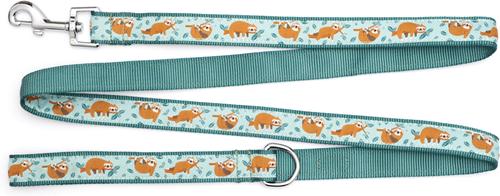 Show full view: The Worthy Dog Sloth Dog Lead, Mint Green, Large: 5-ft long, 1-in wide slide 2 of 3