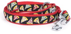 The Worthy Dog Pizza Dog Lead, Black, Large: 5-ft long, 1-in wide