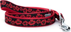 The Worthy Dog Poppies Dog Lead, Black, Large: 5-ft long, 1-in wide