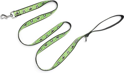 Show full view: The Worthy Dog Pandas Dog Lead, Green, Small: 5-ft long, 5/8-in wide slide 4 of 4