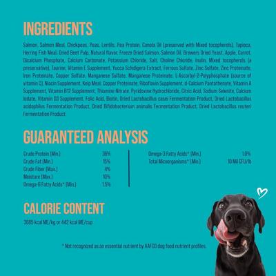 Show full view: Stewart Raw Coated Salmon Limited-Ingredient Puppy Freeze-Dried Dog Food, 4-lb bag slide 4 of 7