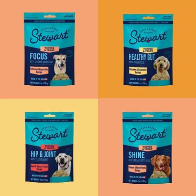 Show full view: Stewart Healthy Gut Chicken & Vegetables Recipe Grain-Free Freeze-Dried Dog Treats, 8-oz pouch slide 5 of 6