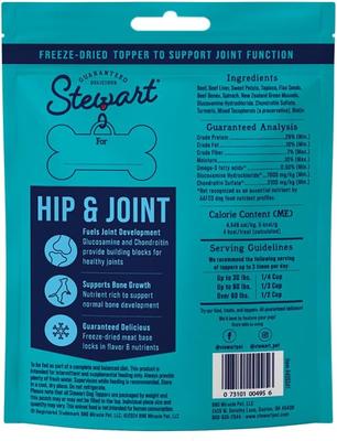 Show full view: Stewart Hip & Joint with Glucosamine, Beef & Sweet Potato Recipe Limited-Ingredient Adult Freeze-Dried Dog Treats, 8-oz pouch slide 3 of 5