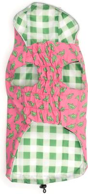 Show full view: The Worthy Dog London Dog Raincoat, Pink/Alligator, Large slide 2 of 3