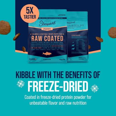 Show full view: Stewart Raw Coated Salmon Limited-Ingredient Puppy Freeze-Dried Dog Food, 4-lb bag slide 7 of 7