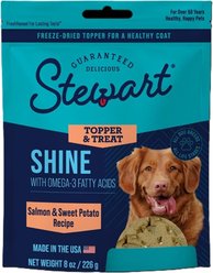 Stewart Shine with Omega-3 Fatty Acids Salmon & Sweet Potato Recipe Limited- Ingredient Freeze-Dried Dog Meal Topper & Treats, 8-oz pouch