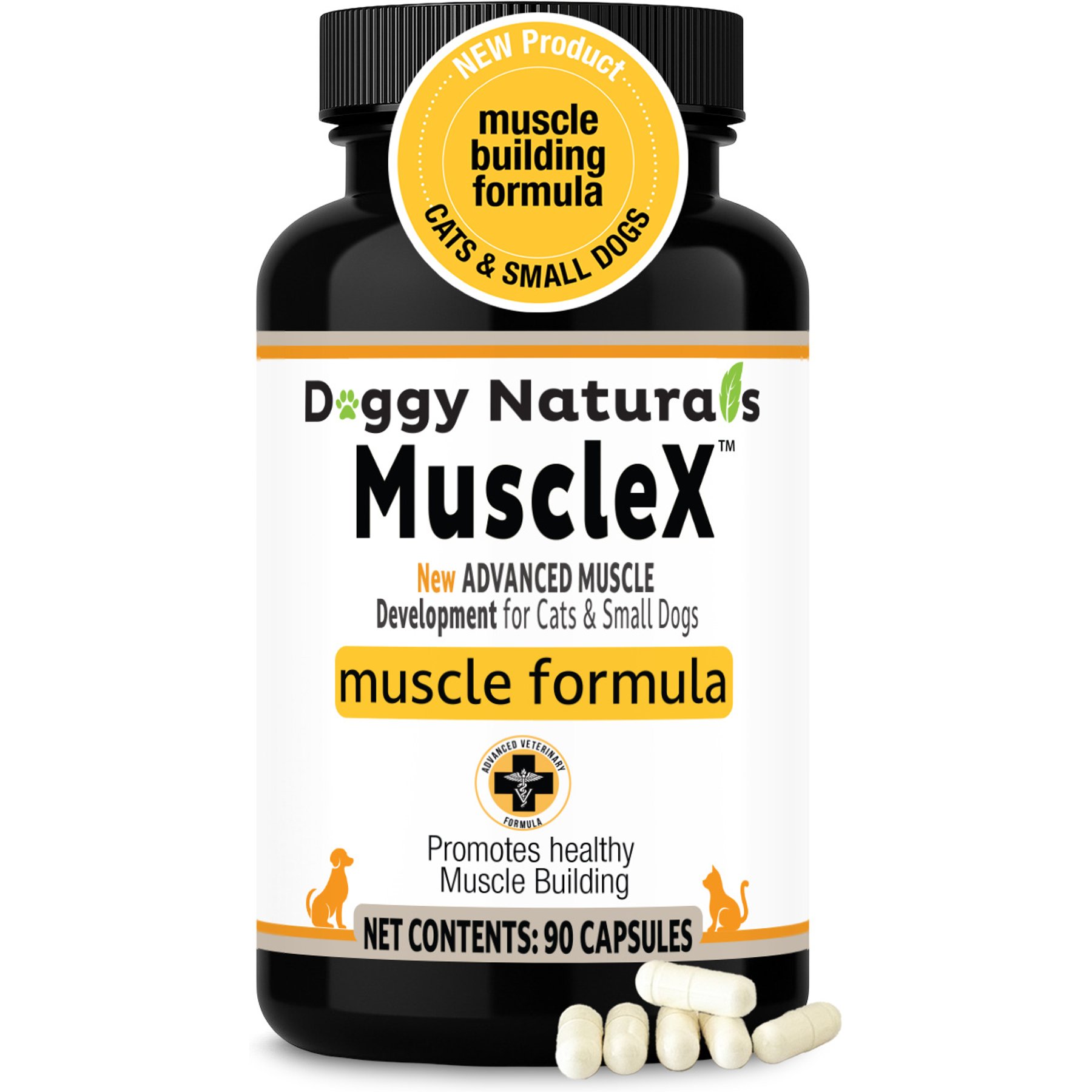 MuscleX Canine Muscle Formula 300mg with CaHMB & Vitamin D3 Capsule Joint Supplement for Dogs & Cats, 90 count