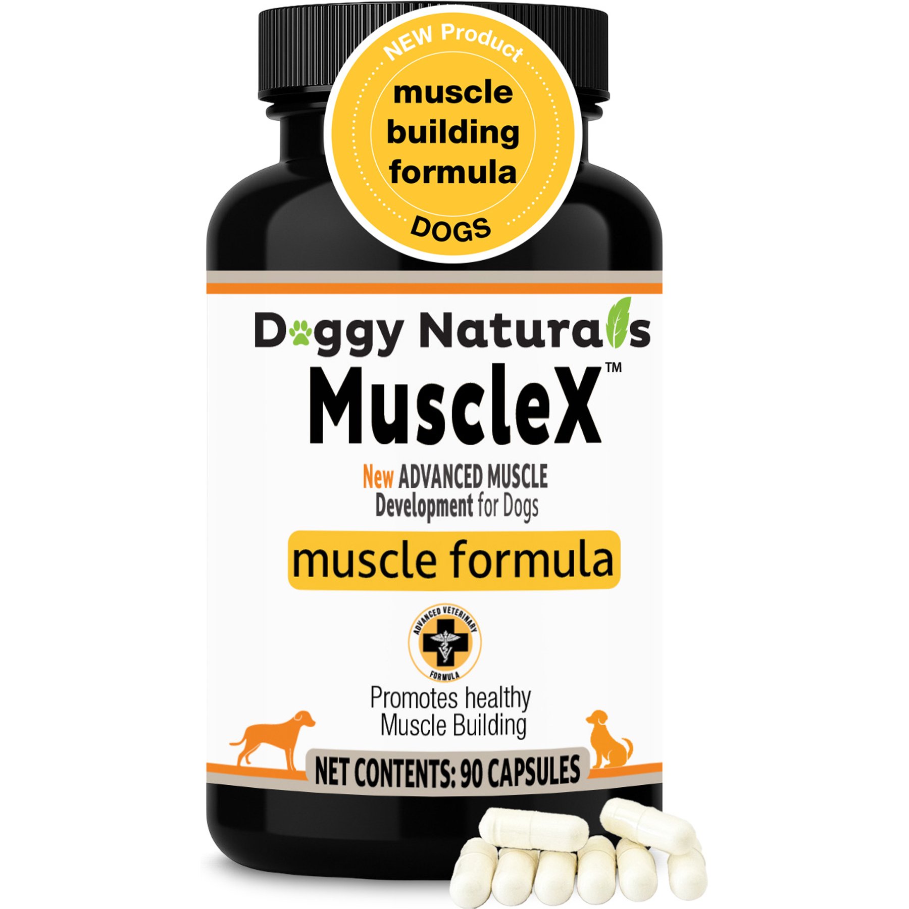 MuscleX Canine Muscle Formula 500mg with CaHMB & Vitamin D3 Capsule Joint Supplement for Dogs & Cats, 90 count