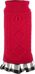 The Worthy Dog Turtleneck Dog Sweater, Red, XX-Small