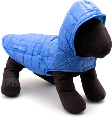 Show full view: The Worthy Dog Packable Puffer Jacket Dog Coat, Blue, Medium slide 2 of 5