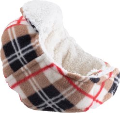 The Worthy Dog Fleece Aviator Dog Hat, Tan, Large