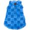 Show in main carousel: The Worthy Dog Faux Fur Check 1/2 Zip Pullover Dog Coat, Blue, Small slide 1 of 4