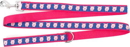 Show full view: The Worthy Dog Wilbur Pig Dog Lead, Navy, Small: 5-ft long, 5/8-in wide slide 3 of 3