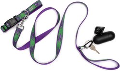 The Worthy Dog Triceratops Adjustable Dog Collar, Green, Large: 14 to 20-in neck, 1-in wide slide 2 of 3