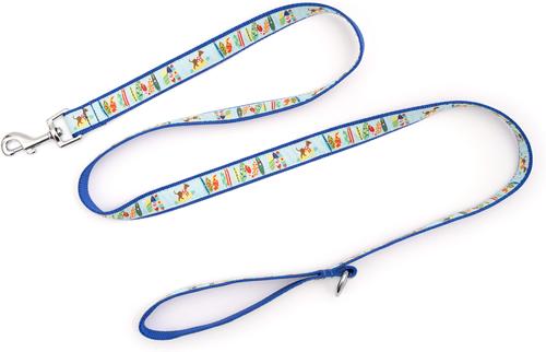 Show full view: The Worthy Dog Surf’s Up Dog Lead, Blue, Small: 5-ft long, 5/8-in wide slide 3 of 4