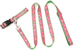 The Worthy Dog Ribbit Dog Lead, Green, Small: 5-ft long, 5/8-in wide slide 2 of 3