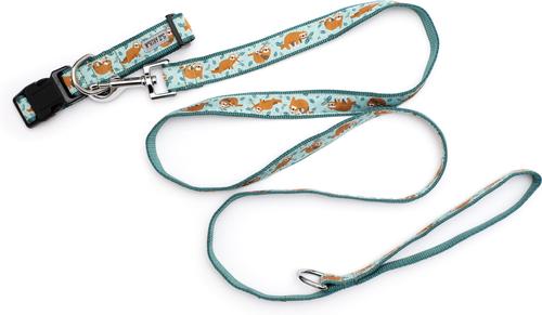 Show full view: The Worthy Dog Sloth Dog Lead, Mint Green, Large: 5-ft long, 1-in wide slide 3 of 3