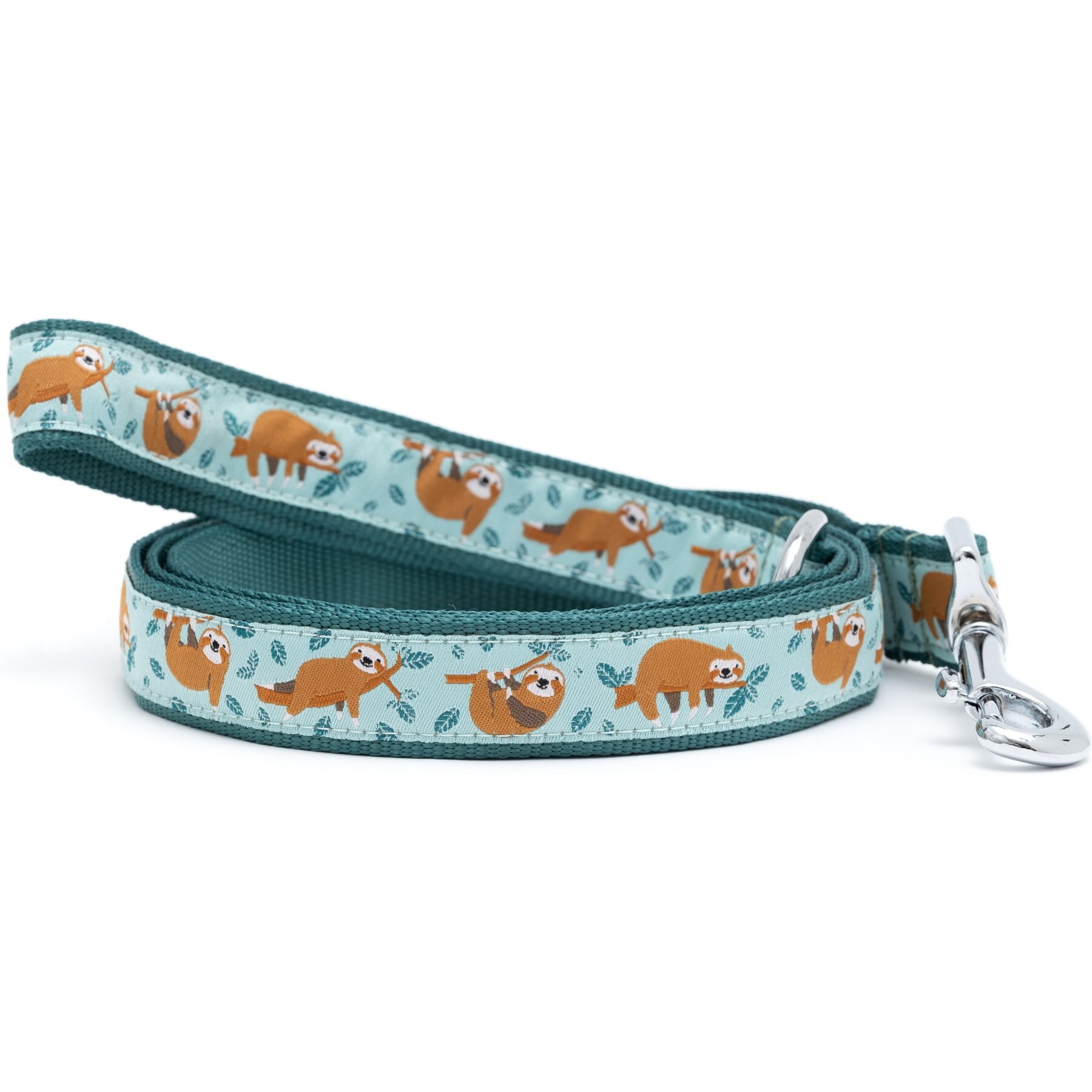 The Worthy Dog Sloth Dog Lead, Mint Green, Small: 5-ft long, 5/8-in wide