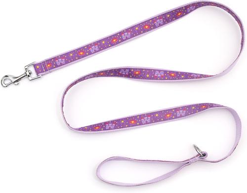 Show full view: The Worthy Dog Princess Dog Lead, Purple, Small: 5-ft long, 5/8-in wide slide 5 of 6