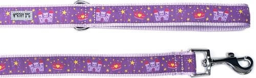 Show full view: The Worthy Dog Princess Dog Lead, Purple, Small: 5-ft long, 5/8-in wide slide 3 of 6
