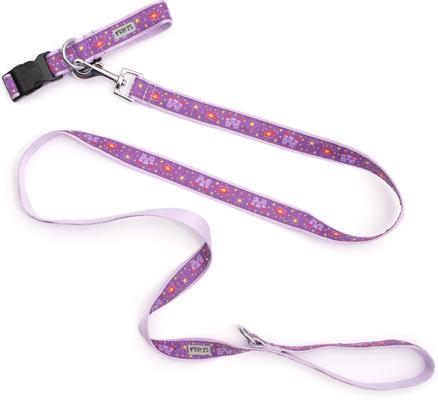 Show full view: The Worthy Dog Princess Dog Lead, Purple, Small: 5-ft long, 5/8-in wide slide 6 of 6