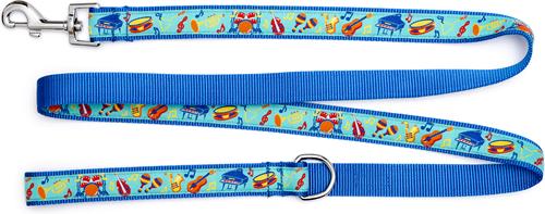 Show full view: The Worthy Dog Music Dog Lead, Blue, Small: 5-ft long, 5/8-in wide slide 2 of 3