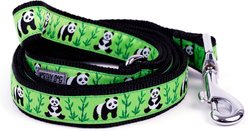 The Worthy Dog Pandas Dog Lead, Green, Small: 5-ft long, 5/8-in wide