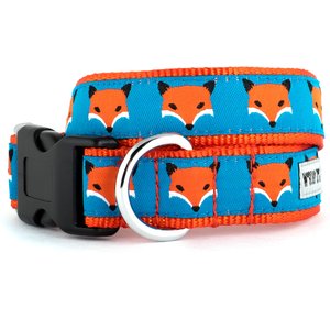The Worthy Dog Foxy Adjustable Dog Collar, Blue, Large: 14 to 20-in neck, 1-in wide
