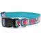 Show in main carousel: The Worthy Dog Fiesta Stripe Dog Collar, Teal Multicolored, Large: 14 to 20-in neck, 1-in wide slide 3 of 3
