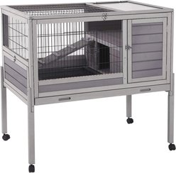 Aivituvin 39-in Indoor & Outdoor Wheeled Rabbit & Guinea Pig Hutch