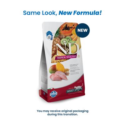 Show full view: Farmina N&D Tropical Selection Chicken Dry Cat Food, 3.3-lb bag slide 3 of 11