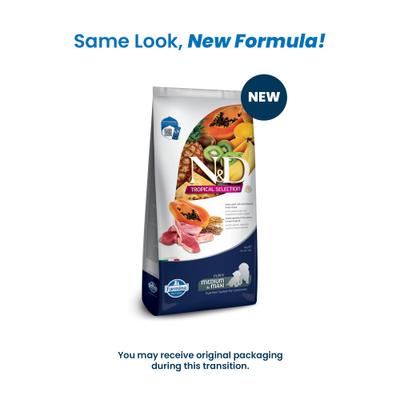 Show full view: Farmina N&D Tropical Selection Lamb Puppy Medium & Maxi Dry Dog Food, 22-lb bag slide 3 of 11