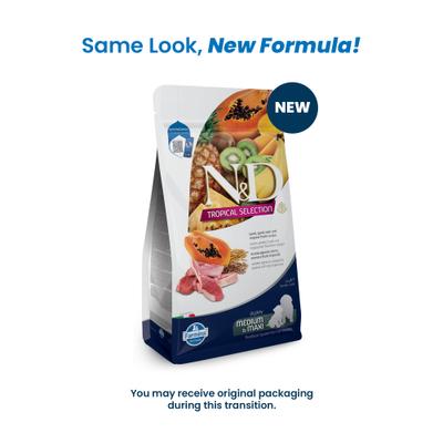 Show full view: Farmina N&D Tropical Selection Lamb Puppy Medium & Maxi Dry Dog Food, 4.4-lb bag slide 3 of 11