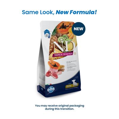 Show full view: Farmina N&D Tropical Selection Lamb Puppy Mini Dry Dog Food, 3.3-lb bag slide 3 of 11