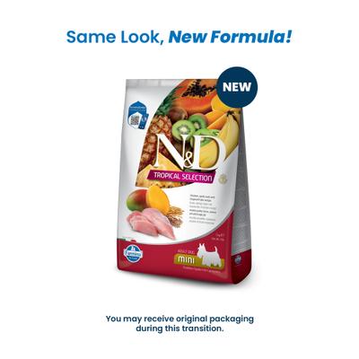 Show full view: Farmina N&D Tropical Selection Chicken Adult Mini Dry Dog Food, 11 -lb bag slide 3 of 3