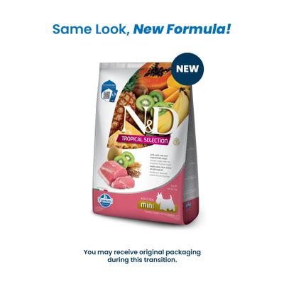 Show full view: Farmina N&D Tropical Selection Pork Adult Mini Dry Dog Food, 11-lb bag slide 3 of 4