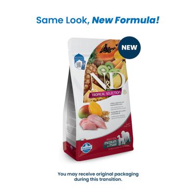 Show full view: Farmina N&D Tropical Selection Chicken Adult Medium & Maxi Dry Dog Food, 4.4 -lb bag slide 3 of 3