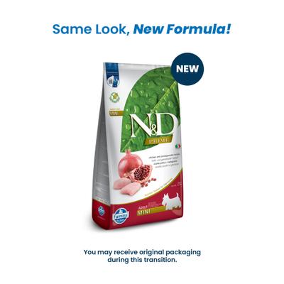 Show full view: Farmina Natural & Delicious Chicken Grain-Free Mini Breed Formula Dry Dog Food, 15.4-lb bag slide 3 of 11