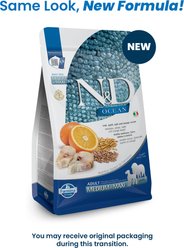 Farmina N&D Ocean Codfish & Orange Ancestral Grain Medium & Maxi Adult Dry Dog Food, 5.5-lb bag slide 2 of 9