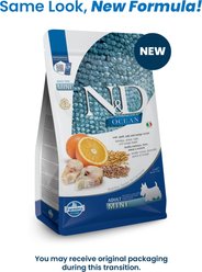 Farmina N&D Ocean Codfish & Orange Ancestral Grain Mini Adult Dry Dog Food, 5.5-lb bag slide 2 of 9